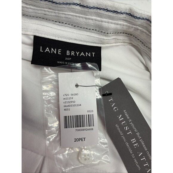 Lane Bryant NEW Striped Blouson Midi shirt Dress‎ long sleeve Size 20P flowy - Picture 8 of 15